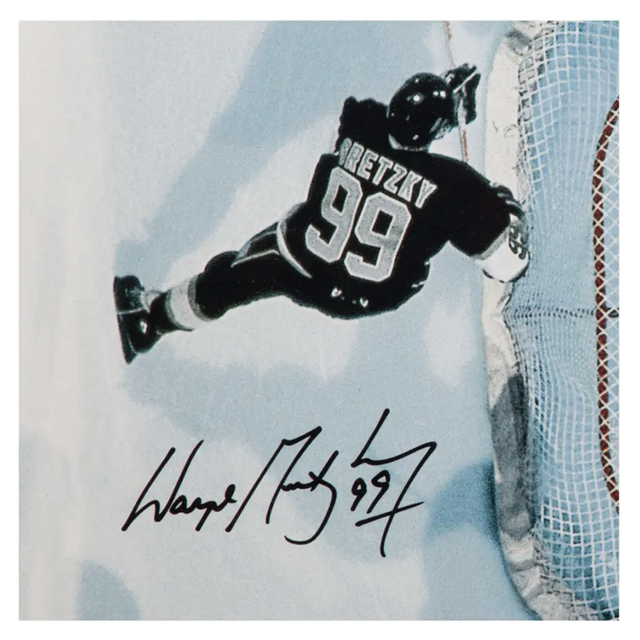 Wayne Gretzky / Grant Fuhr Autographed Edmonton Oilers "Aerial Assault" 16" x 20" Photograph LE