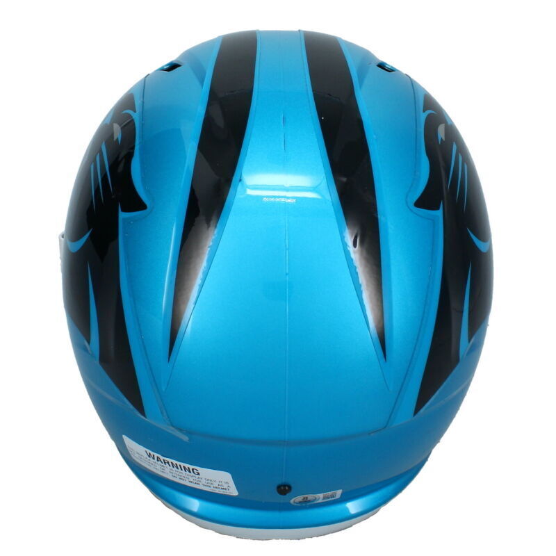 Julius Peppers Autographed Carolina Panthers Speed Full Size Flash Helmet Beckett