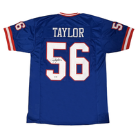 Lawrence Taylor of the New York Giants Autographed Custom #56 Jersey Beckett