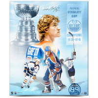 Wayne Gretzky Autographed Edmonton Oilers "1st Stanley Cup" 40th Anniv. 30" x 40" Collage UDA LE
