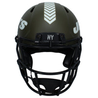 Davante Adams Autographed New York Jets 2022 STS Authentic Speed Helmet Beckett