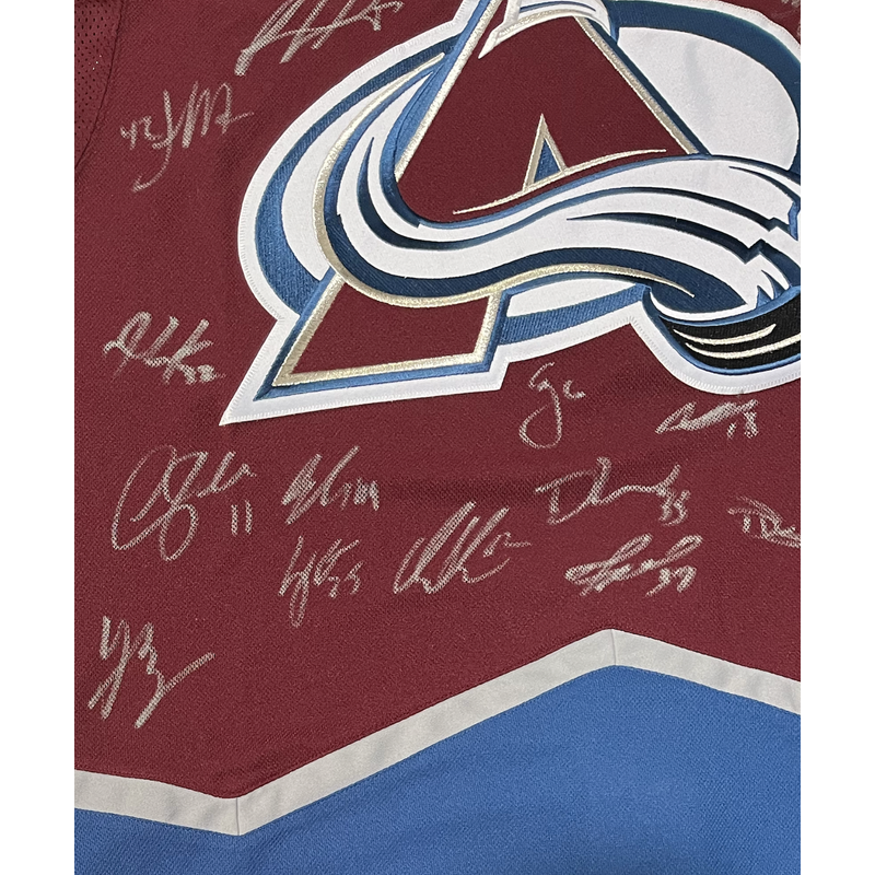 Colorado Avalanche Team Autographed (Makar) Burgundy SC Jersey Fanatics LE 100