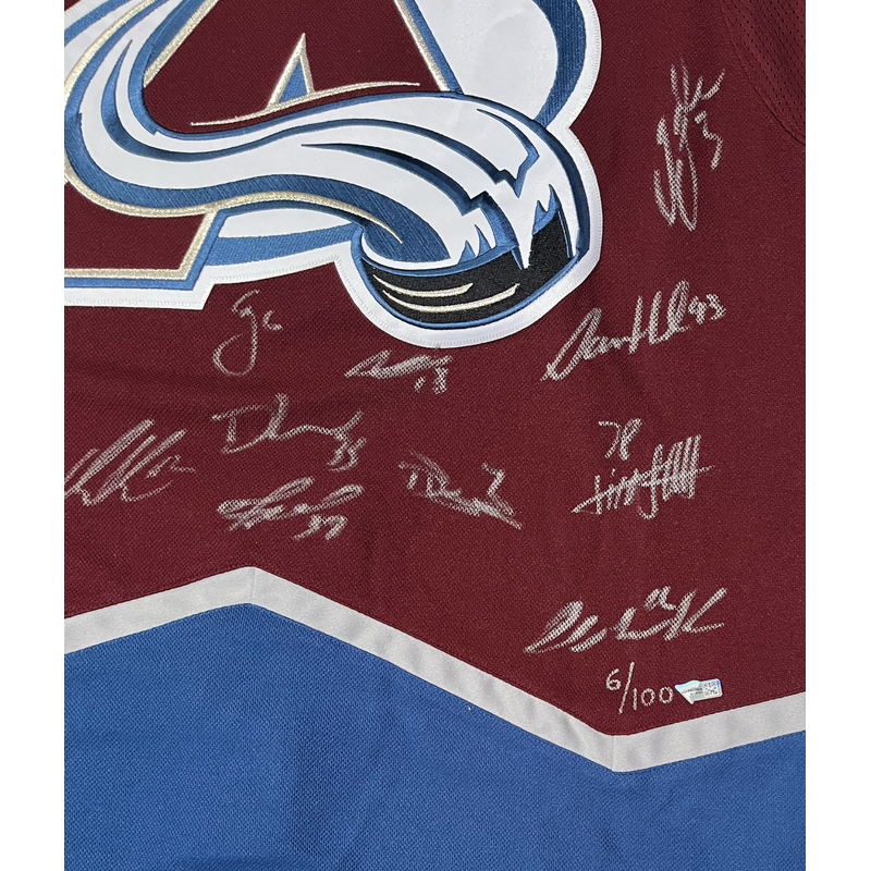 Colorado Avalanche Team Autographed (Makar) Burgundy SC Jersey Fanatics LE 100