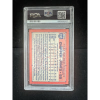 CHIPPER JONES AUTOGRAPHED 1991 TOPPS ROOKIE CARD #333 ATLANTA BRAVES PSA AUTHENTIC