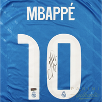 Kylian Mbappe Autographed 2025-26 Real Madrid Blue Nike Replica Jersey Panini