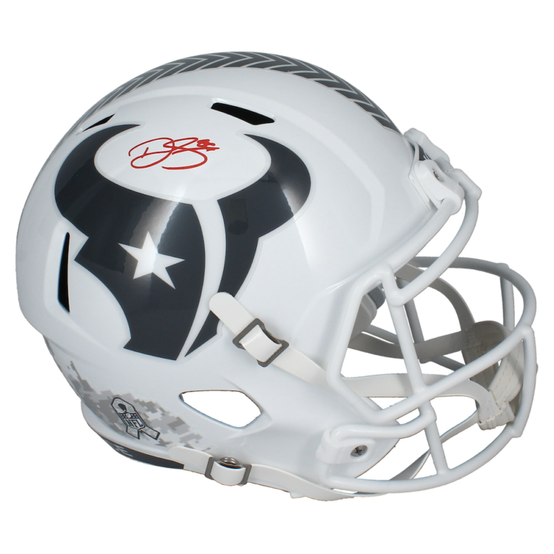 Dalton Schultz Autographed (Red) Texans 2024 STS Full Size Speed Helmet Beckett