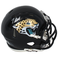 Travis Hunter Autographed Jacksonville Jaguars Mini Speed Helmet Fanatics