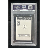 Magic Johnson 1990 Panini Sticker Hand Cut #1 PSA 7 Los Angeles Lakers