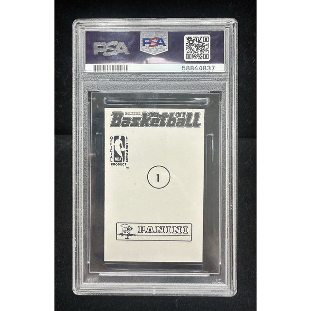 Magic Johnson 1990 Panini Sticker Hand Cut #1 PSA 7 Los Angeles Lakers