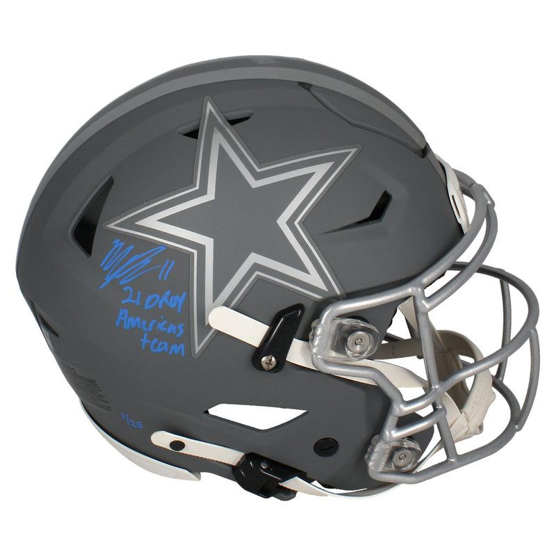 Micah Parsons Autographed "21 DROY" Cowboys Speedflex Helmet Fanatics LE 1/25
