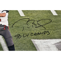 Tom Brady Autographed "SB LV Champs" Super Bowl 16" x 20" Photograph Fanatics