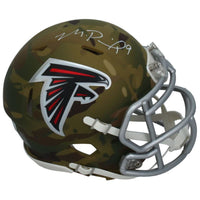 Michael Penix Jr. Autographed Falcons CAMO Mini Speed Helmet Beckett