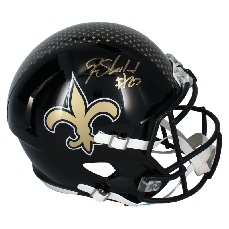Rashid Shaheed Autographed New Orleans Saints Alternate Full Size Speed Helmet Beckett