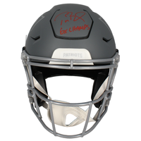 Tom Brady Auto "6x Champs" Patriots Slate SpeedFlex Helmet Fanatics LE 1/25