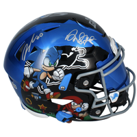 Jahmyr Gibbs & David Montgomery Signed Detroit Lions Ripped Speedflex Helmet Fanatics