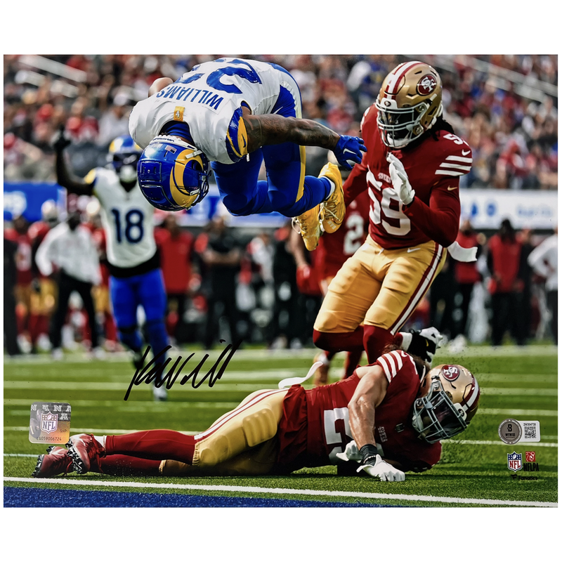 Kyren Williams Autographed "TD Flip" Los Angeles Rams 11" x 14" Photo Beckett