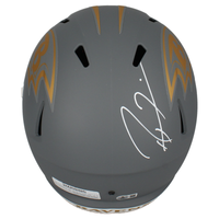 Ray Lewis Autographed Ravens Slate Full Size Speed Helmet Beckett Witnessed