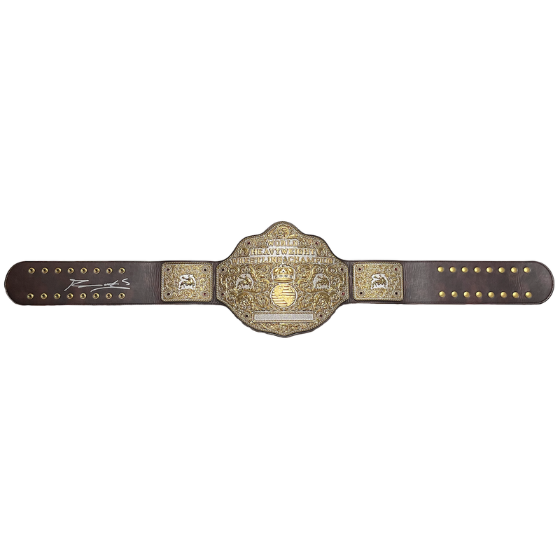 Booker T Autographed WWE Big Gold Championship Replica Title Belt Fanatics