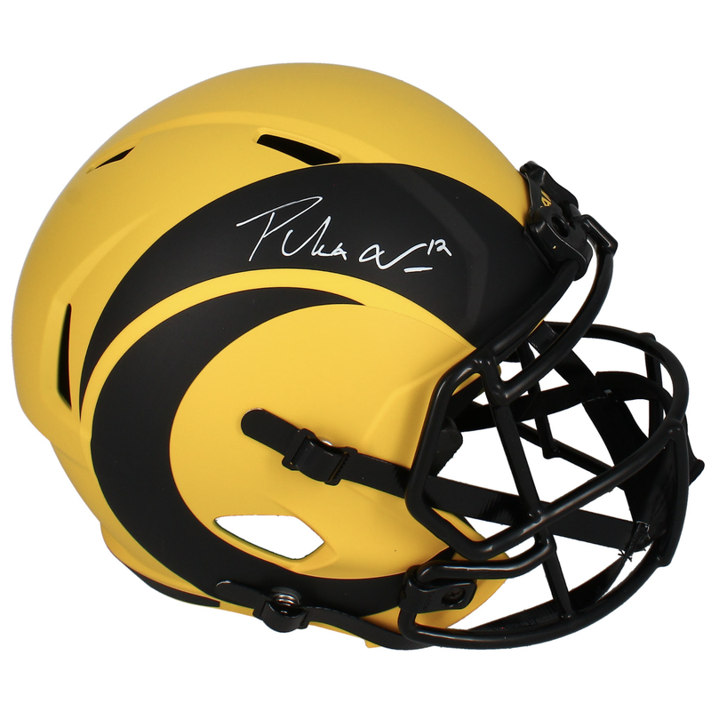 Puka Nacua Autographed Los Angeles Rams 'RAVE' Full Size Speed Helmet Fanatics