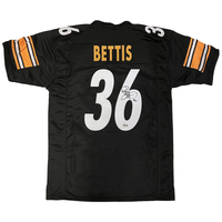 Jerome Bettis of the Steelers Autographed Black Custom #36 Jersey Beckett