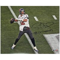 Tom Brady Autographed "SB LV Champs" Super Bowl 16" x 20" Photograph Fanatics