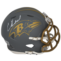 Ed Reed Autographed Baltimore Ravens 'Slate' Mini Speed Helmet Beckett