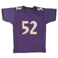 Ray Lewis of the Baltimore Ravens Autographed Custom Purple Jersey Beckett