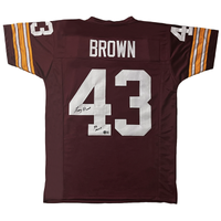 Larry Brown of the Redskins Autographed "72 MVP" Custom #43 Jersey Beckett