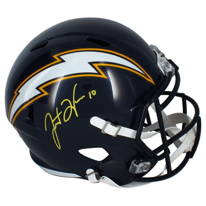 Justin Herbert Autographed Chargers 1988-06 Throwback Full Size Helmet Fanatics