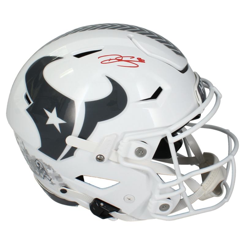 Dalton Schultz Autographed Texans Authentic 2024 STS Speedflex Helmet Beckett