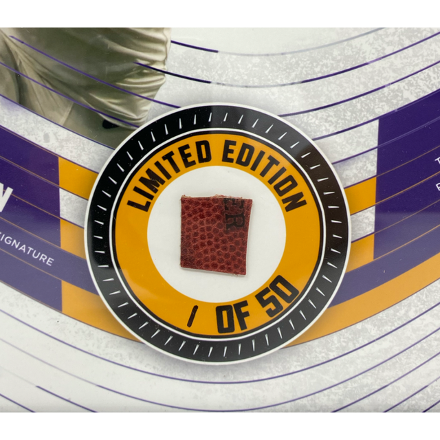 Justin Jefferson Vikings Framed 15" x 17" Game Used Football Collage LE 1/50