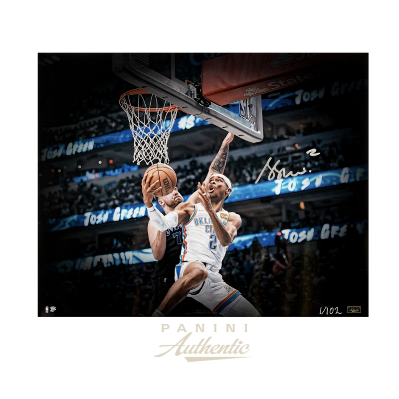 Shai Gilgeous-Alexander Autographed 16x20 "Reverse" Photograph LE 102 Panini