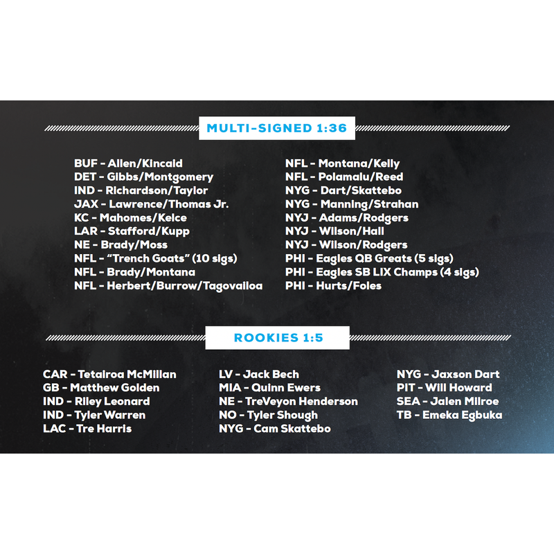 2025 Fanatics NFL Authentic Football Under Wraps (Brady, Jayden, Caleb, etc.)