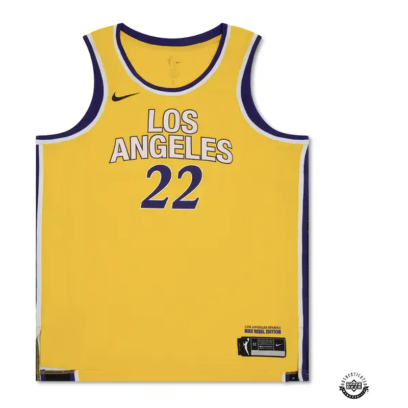Cameron Brink Autographed 2024 LA Sparks Gold Rebel Edition Nike Jersey UDA