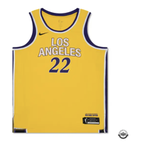 Cameron Brink Autographed 2024 LA Sparks Gold Rebel Edition Nike Jersey UDA