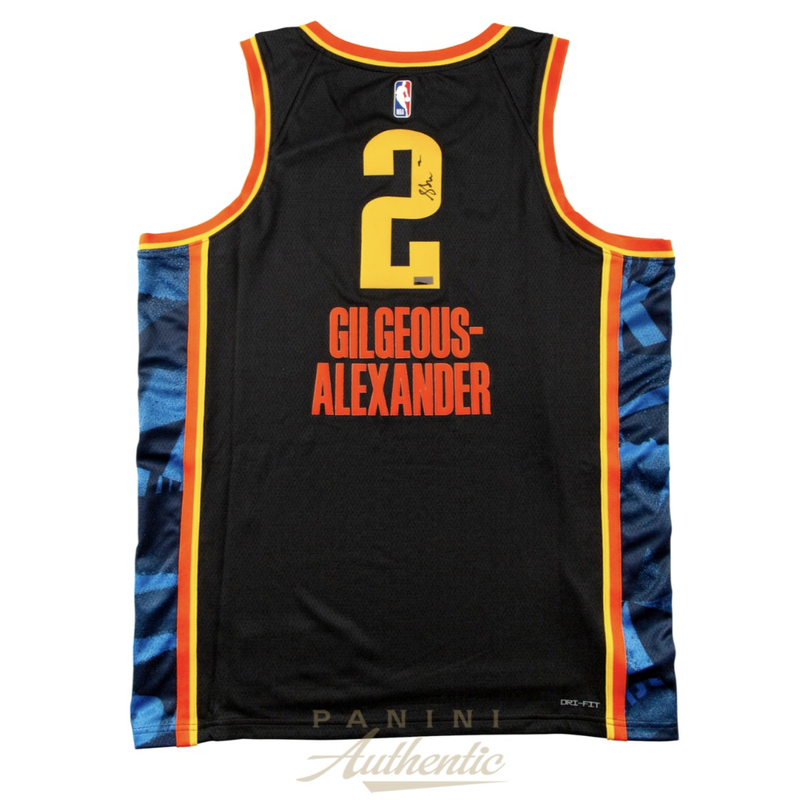 Shai Gilgeous-Alexander Autographed Oklahoma City Thunder Black City Ed. Nike Jersey Panini