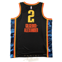 Shai Gilgeous-Alexander Autographed Oklahoma City Thunder Black City Ed. Nike Jersey Panini