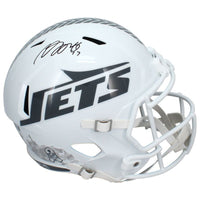 Davante Adams Autographed New York Jets 2024 STS Speed Full Size Helmet Beckett