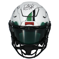 Randy Moss Autographed Patriots / Marshall Ripped Speedflex Helmet Beckett