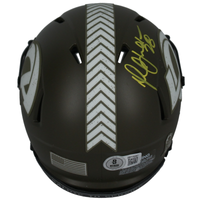 Marshall Faulk Autographed Rams (In Yellow) STS Mini Speed Helmet Beckett