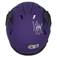 Terrell Suggs Autographed Baltimore Ravens 'RAVE' Mini Speed Helmet Beckett
