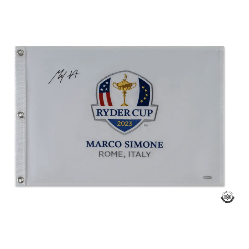 Max Homa Autographed 2023 Ryder Cup Pin Flag