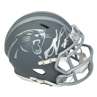 Julius Peppers Autographed ( In Silver) Panthers Slate Mini Speed Helmet Beckett