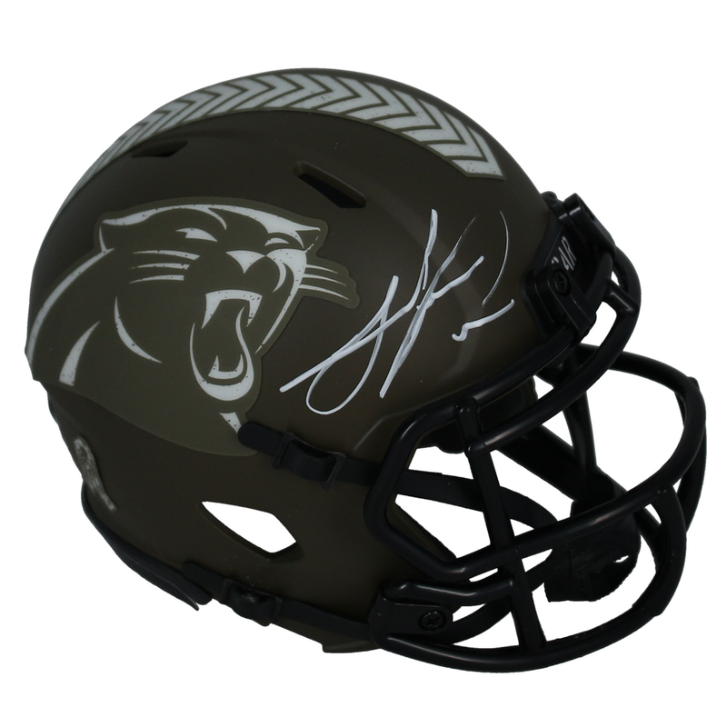 Julius Peppers Autographed Carolina Panthers STS Mini Speed Helmet Beckett