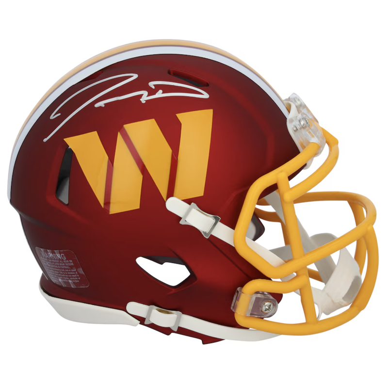 Jayden Daniels Autographed Washington Commanders 2025 Alternate Mini Speed Helmet Fanatics