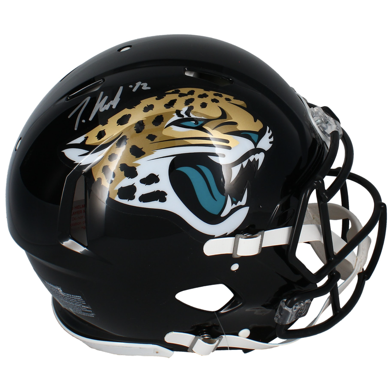 Travis Hunter Autographed Jacksonville Jaguars Authentic Speed Helmet Fanatics