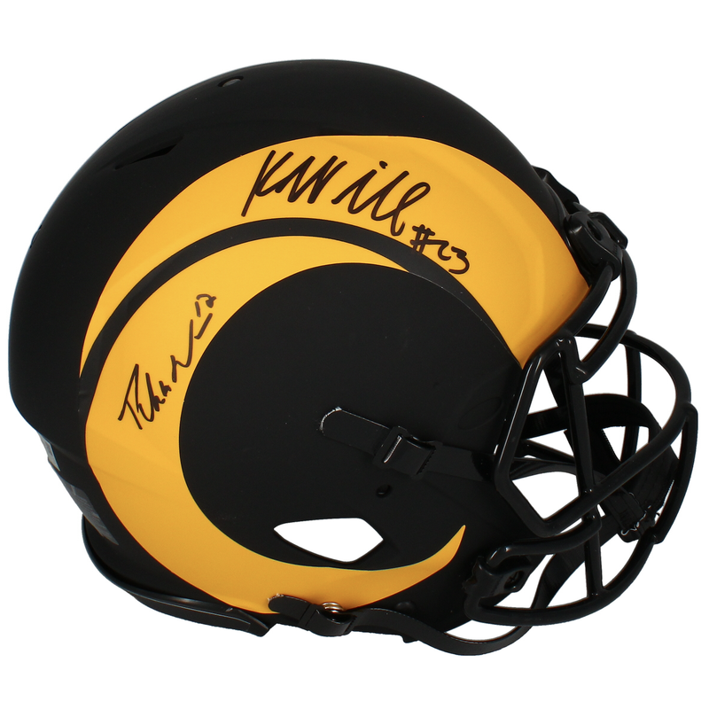 Kyren Williams / Puka Nacua Autographed Rams Eclipse Authentic Helmet Fanatics