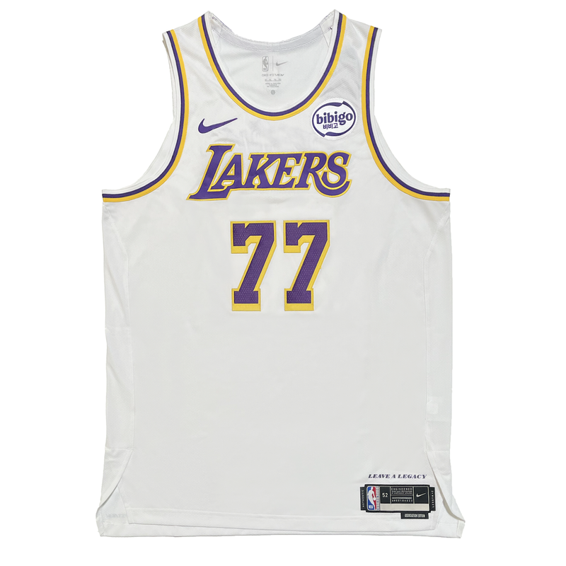 Luka Doncic Autographed Los Angeles Lakers White Nike Authentic Jersey Panini