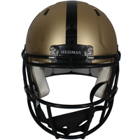 Travis Hunter Autographed "24 Heisman" Gold Logo Authentic Speed Helmet Fanatics
