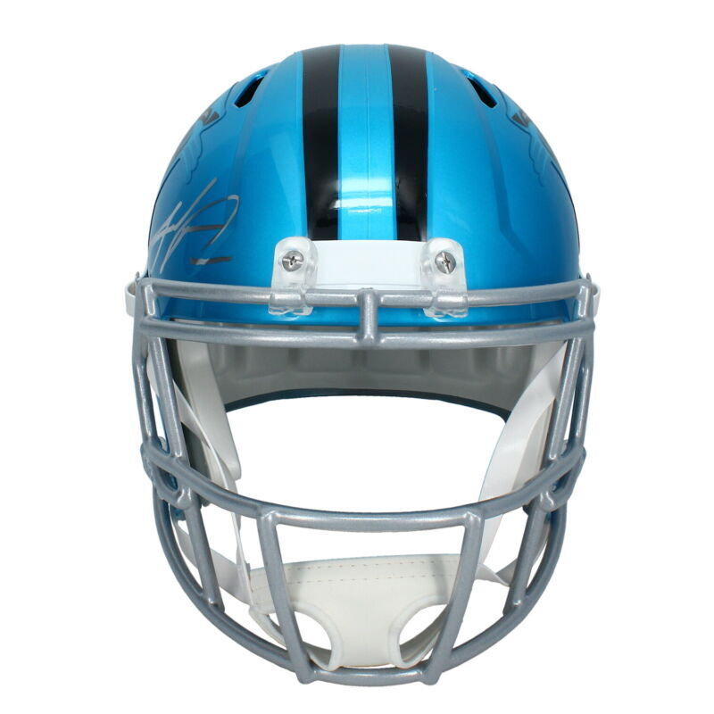 Julius Peppers Autographed Carolina Panthers Speed Full Size Flash Helmet Beckett